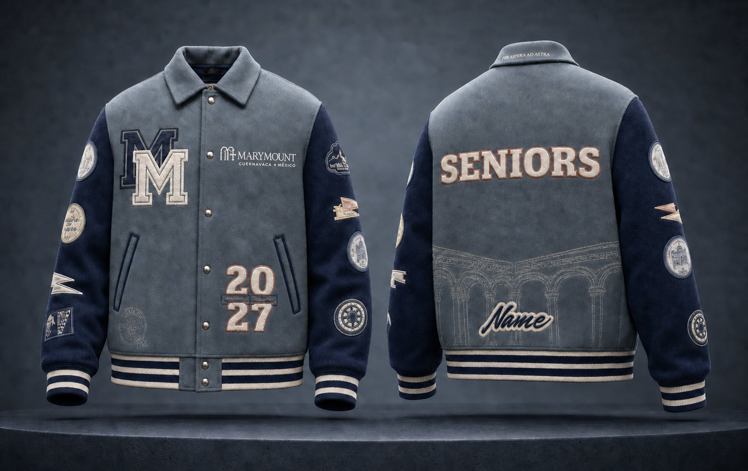 Senior Jacket 2026-2027 — frente y reverso